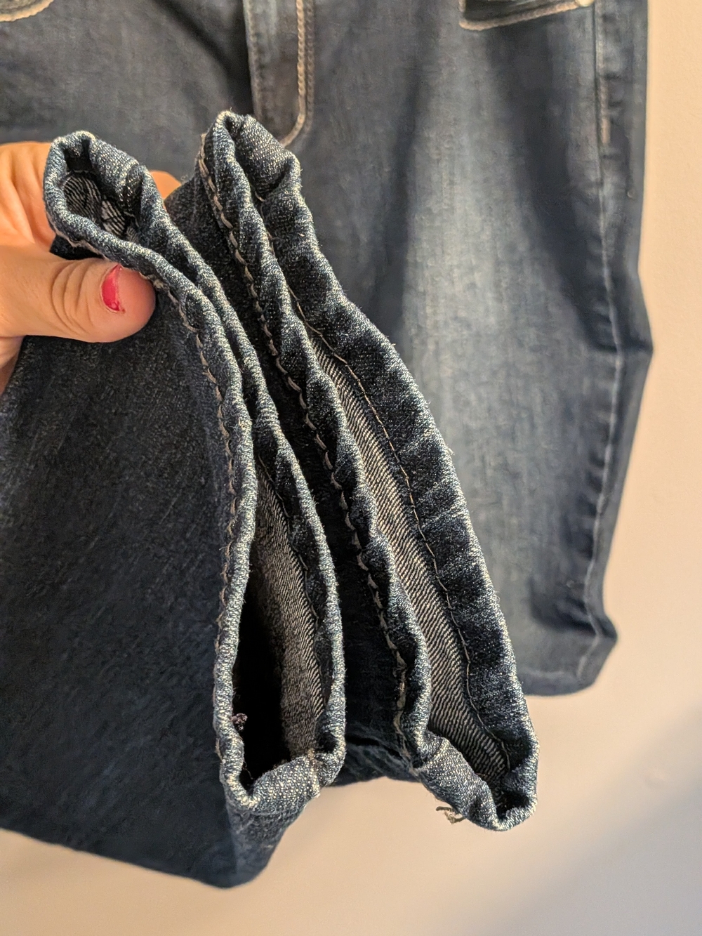 One 5 One Rhinestone Flap Pocket Jeans Size 12 Y2K Western Embellished Dark Wash - Picture 9 of 13